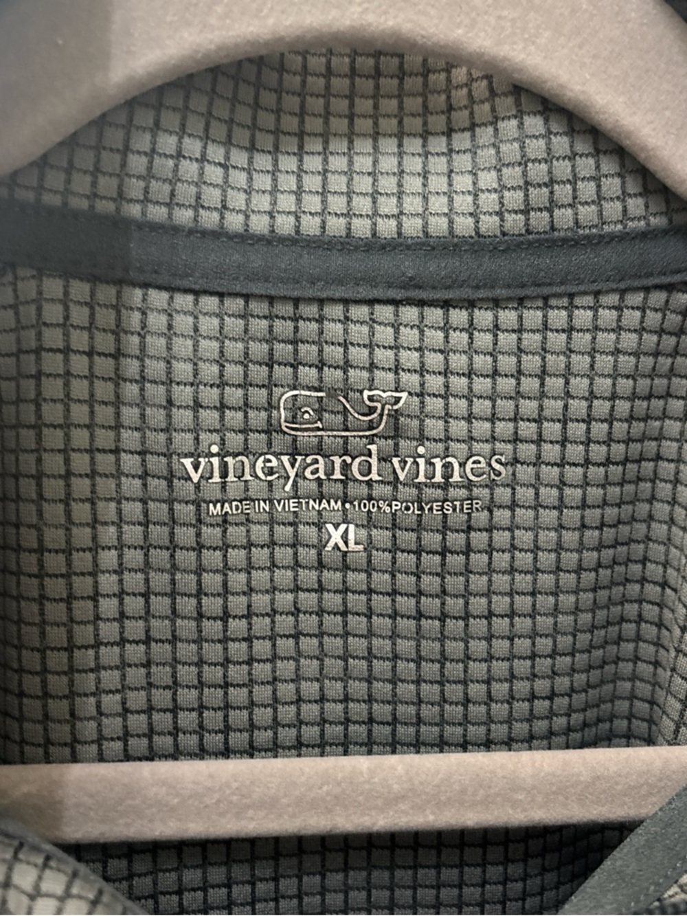Vineyard Vines Men's Grid Polo - Charcoal/Gray